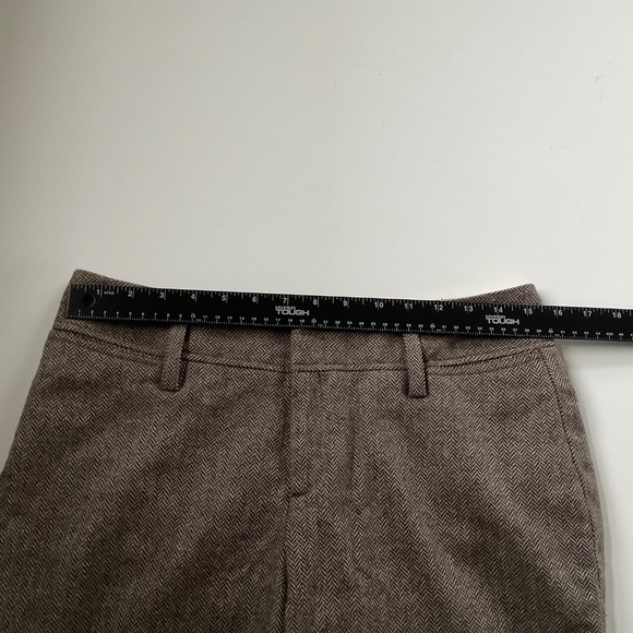 Banana Republic Jackson Fit Houndstooth Trouser Sz 6 Brown Wide Leg Preppy Work - Picture 4 of 10
